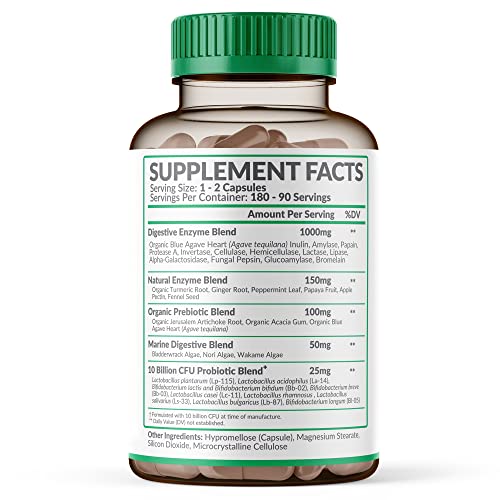 Organic Digestive Enzymes with Prebiotics & Probiotics
