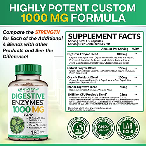 Organic Digestive Enzymes with Prebiotics & Probiotics