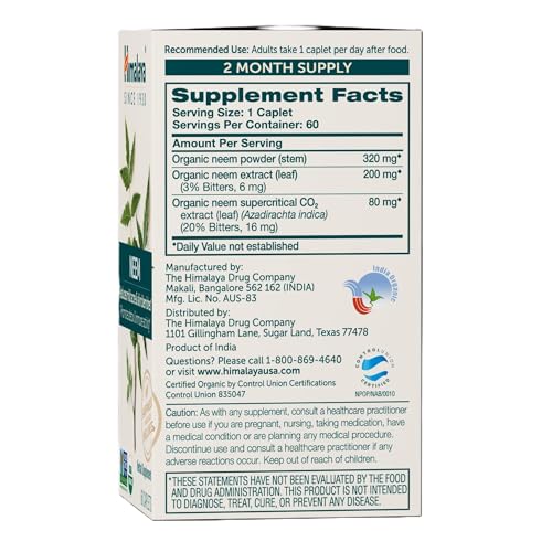 Himalaya Organic Neem Acne Purifying Skin Supplement