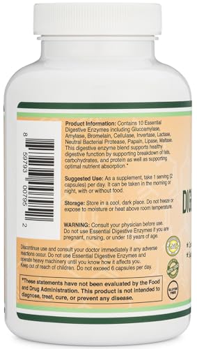 Essential Digestive Enzymes Blend - 800mg Formula