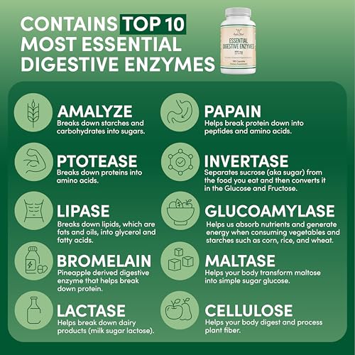Essential Digestive Enzymes Blend - 800mg Formula
