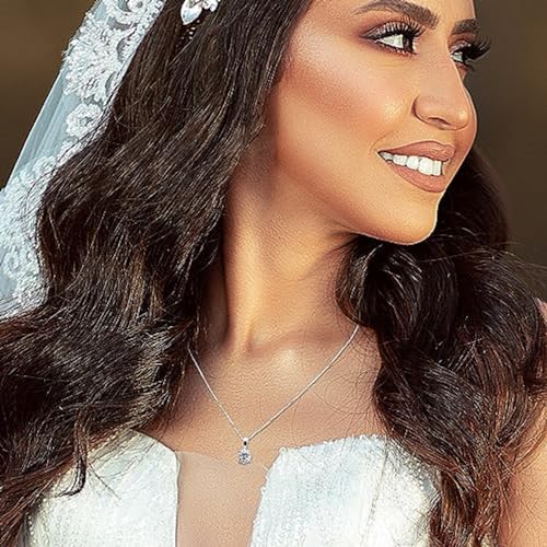 Lab Grown Diamond Solitaire Pendant in 14K White Gold