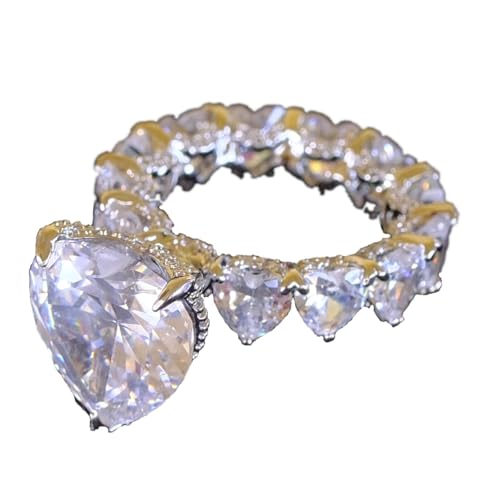 Heart Shaped 5K Cubic Zirconia Engagement Ring
