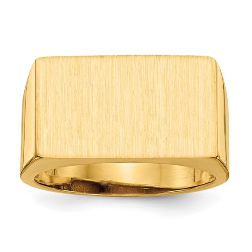 Personalized 14K Gold Men's Engraved Signet Ring