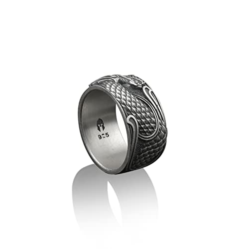 Japanese Dragon Silver Mythology Biker Ring