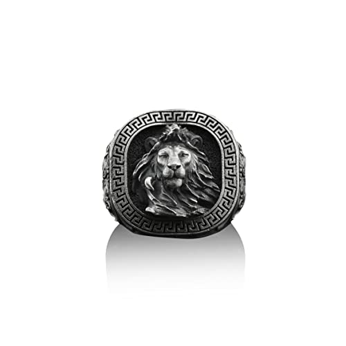 Handmade Sterling Silver Lion Signet Ring