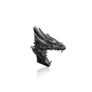 Handmade Sterling Silver Dragon Biker Ring