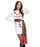 Festive Winter Snowman Sweater Dress for Women