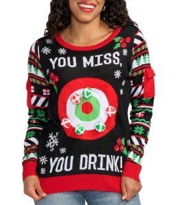Sparkling Gemstone Christmas Sweater for Women