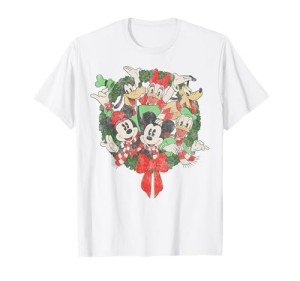 Disney Holiday Gemstone Jewelry Wreath T-Shirt