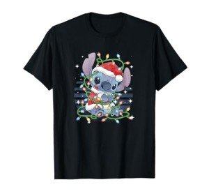 Lilo & Stitch Christmas Lights Graphic Tee