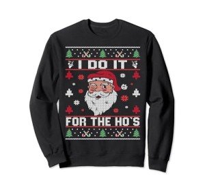 Rude Santa Sweater for Holiday Fun