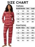 Ekouaer Women's Christmas Pattern Pajamas Set