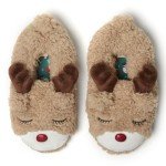 Festive Family Holiday Slippers with Reindeer Design