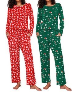 Soft Long Sleeve Pajama Set with Pockets