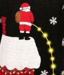 Men's LED Christmas Sweater - Leaky Roof Santa