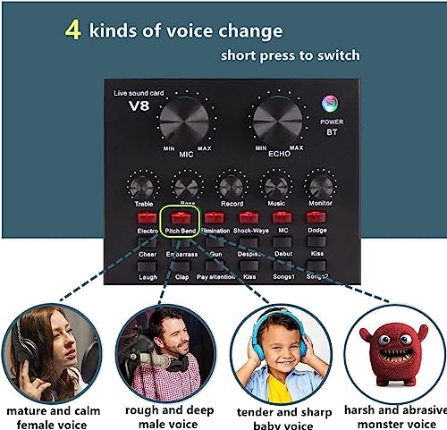 BM800 Podcast Microphone & V8 Sound Card Bundle