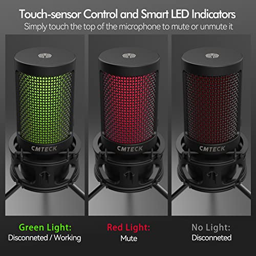 CMTECK USB Podcast Microphone with Pop Filter