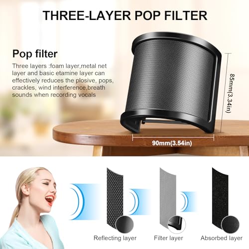Aokeo Triple-Layered Pop Filter for Microphones
