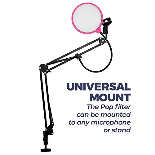 Dragonpad 6" Pink/White Microphone Pop Filter