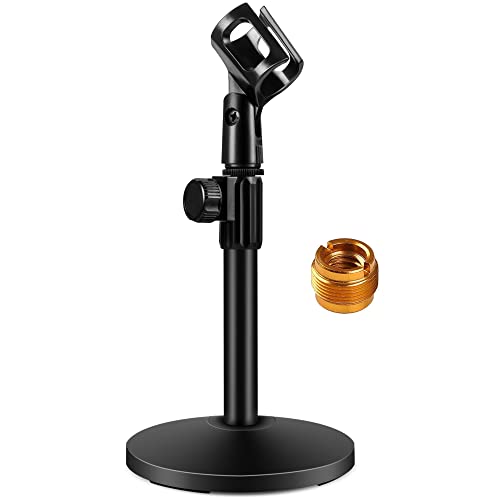 Adjustable Desktop Microphone Stand with Clip