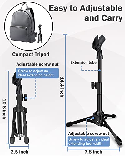 Mictop Portable Adjustable Desktop Mic Stand 2-Pack