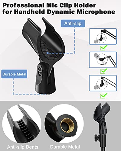 Mictop Portable Adjustable Desktop Mic Stand 2-Pack