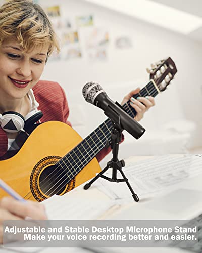 Mictop Portable Adjustable Desktop Mic Stand 2-Pack