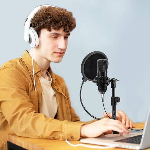 BILIONE Adjustable Desktop Microphone Stand with Accessories