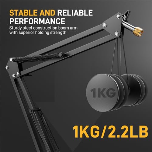 Adjustable Metal Microphone Boom Arm for Podcasts