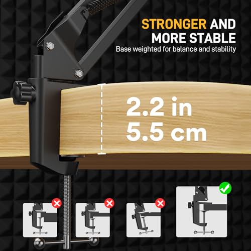 Adjustable Metal Microphone Boom Arm for Podcasts
