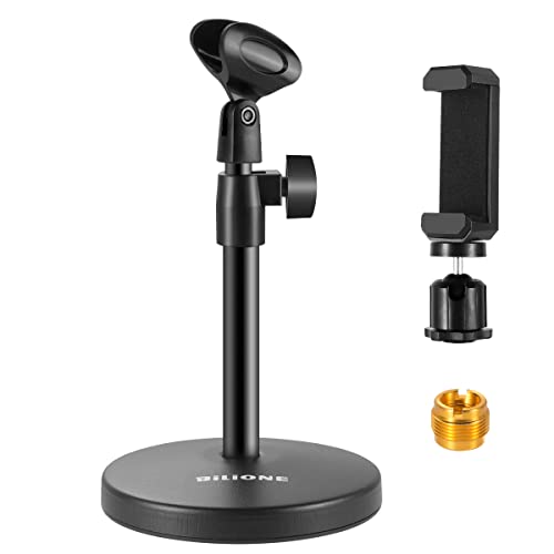 BILIONE Adjustable 3-in-1 Desktop Microphone Stand