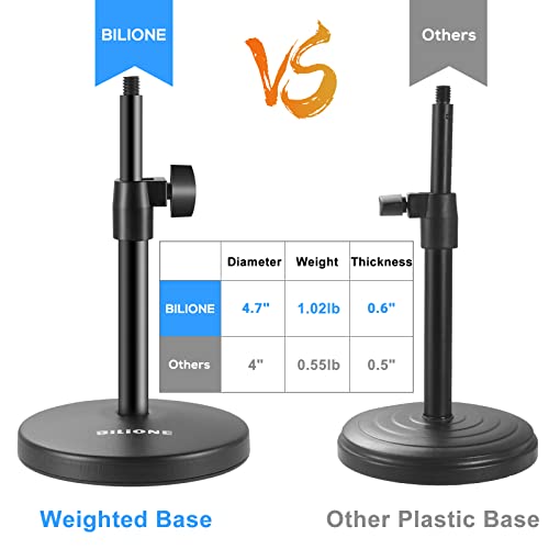 BILIONE Adjustable 3-in-1 Desktop Microphone Stand