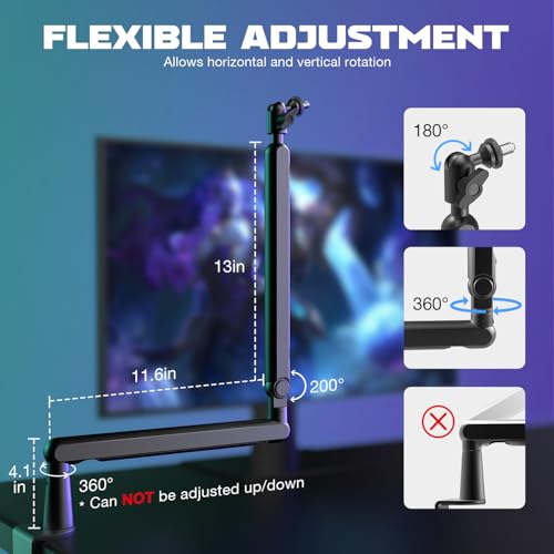 FIFINE Adjustable Microphone Boom Arm with Clamp