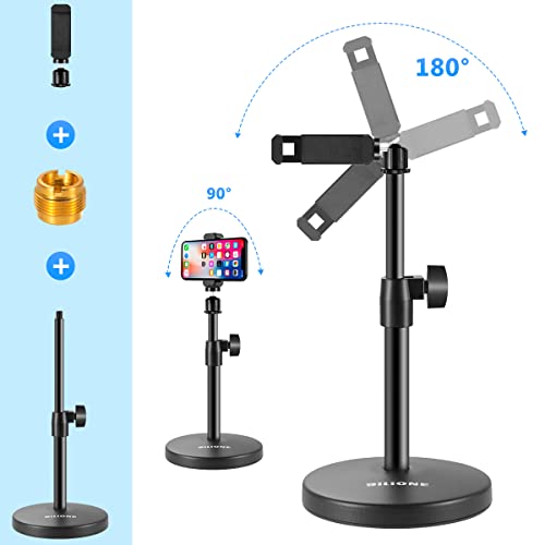 BILIONE Adjustable 3-in-1 Desktop Microphone Stand