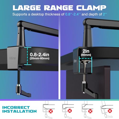 FIFINE Adjustable Microphone Boom Arm with Clamp