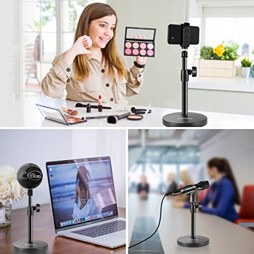 BILIONE Adjustable 3-in-1 Desktop Microphone Stand