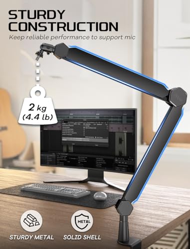FIFINE Adjustable Mic Boom Arm for Podcasting