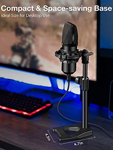 Adjustable Desktop Microphone Stand with Shock Mount