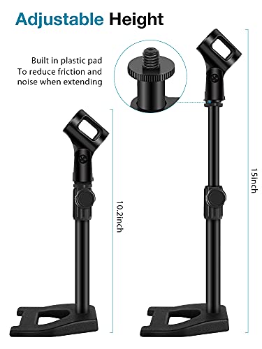 Adjustable Desktop Microphone Stand with Shock Mount