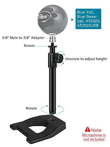 Adjustable Desktop Microphone Stand with Shock Mount
