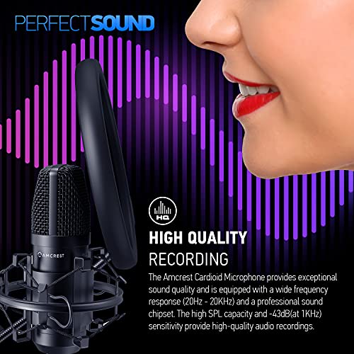 Amcrest USB Podcast Microphone with Accessories