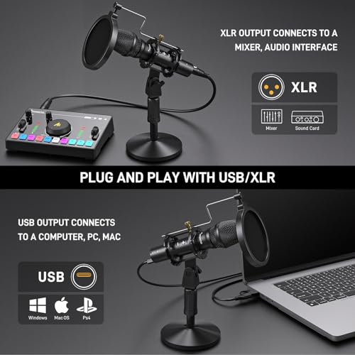 MAONO HD300T USB/XLR Dynamic Podcast Microphone Kit
