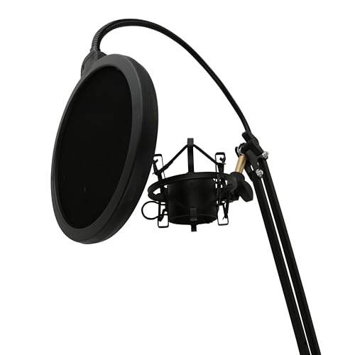 Pyle Microphone Boom Arm with Shock Mount & Filter