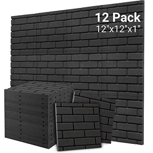 Topnaca Soundproof Foam Panels - 12 Pack