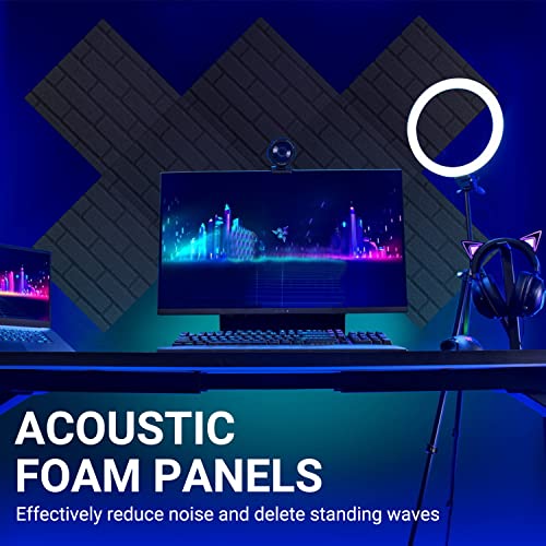 Topnaca Soundproof Foam Panels - 12 Pack