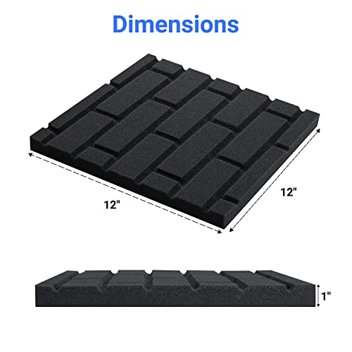 Topnaca Soundproof Foam Panels - 12 Pack