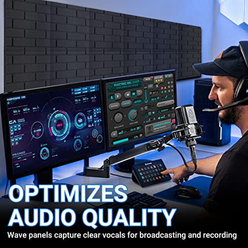 Topnaca Soundproof Foam Panels - 12 Pack