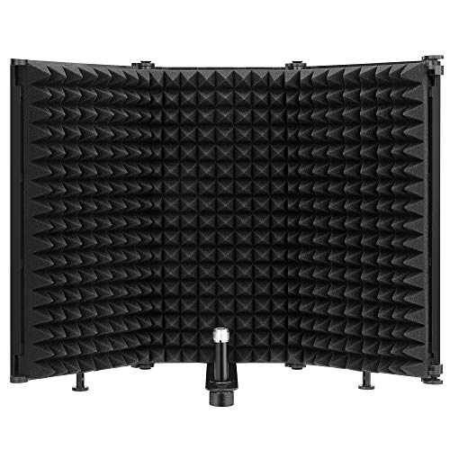 Moukey Foldable Microphone Isolation Shield for Podcasting