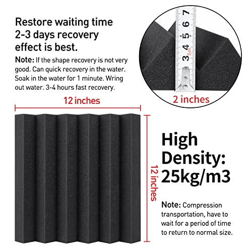 Focusound 24 Acoustic Foam Panels for Soundproofing